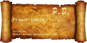 Prager Dávid névjegykártya